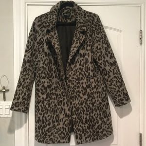 Leopard Faux Fur Coat by Latte Black